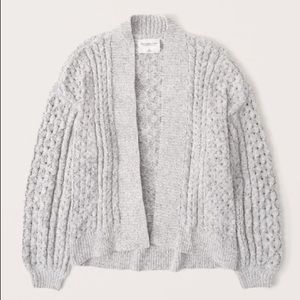 A&F Chenille Cable Cardigan